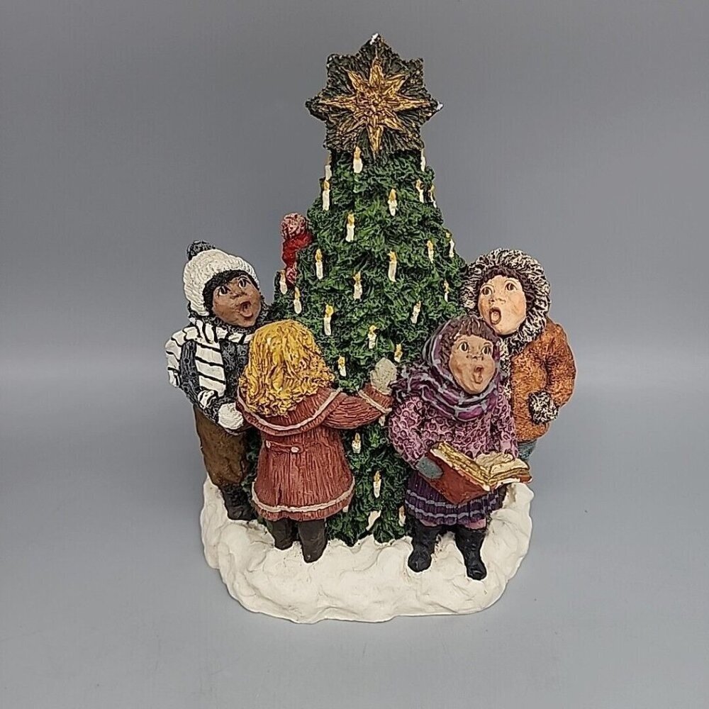 June McKenna Children Carolers Singing O' Christmas Tree Holiday Decor Rare 1994